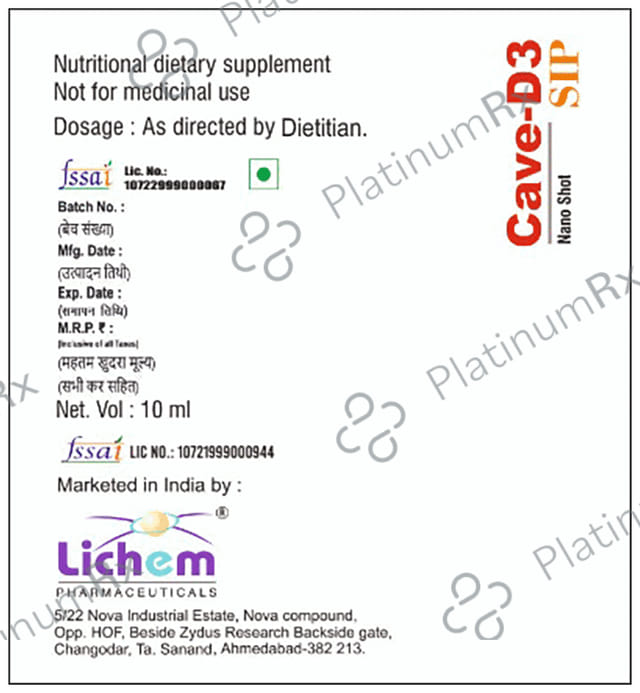 Cave-D3 Sip Nano Shot Sugar Free