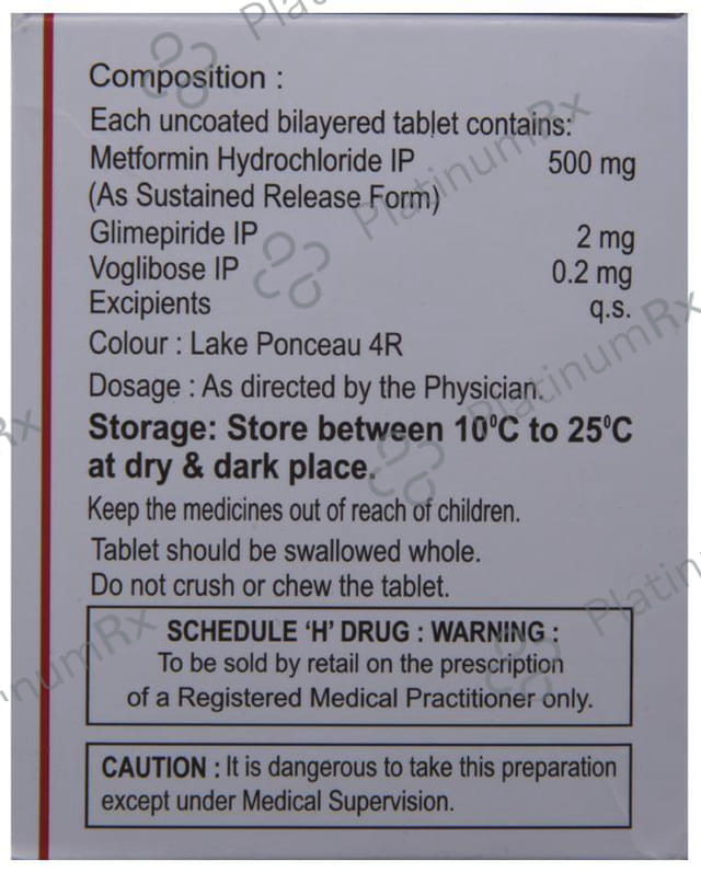 Glimisave MV 2/500/0.2mg Tablet SR 15s