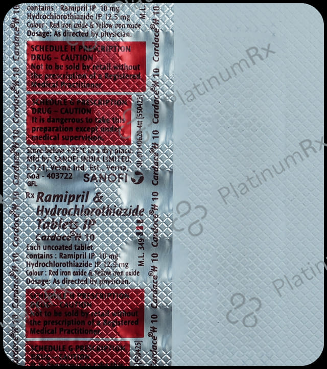 Cardace H 12.5/10mg Tablet 15s