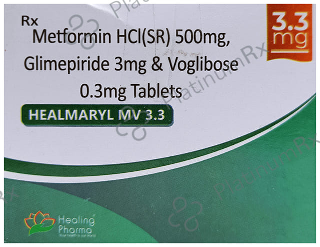 Healmaryl MV 3/500/0.3mg Tablet SR 10s