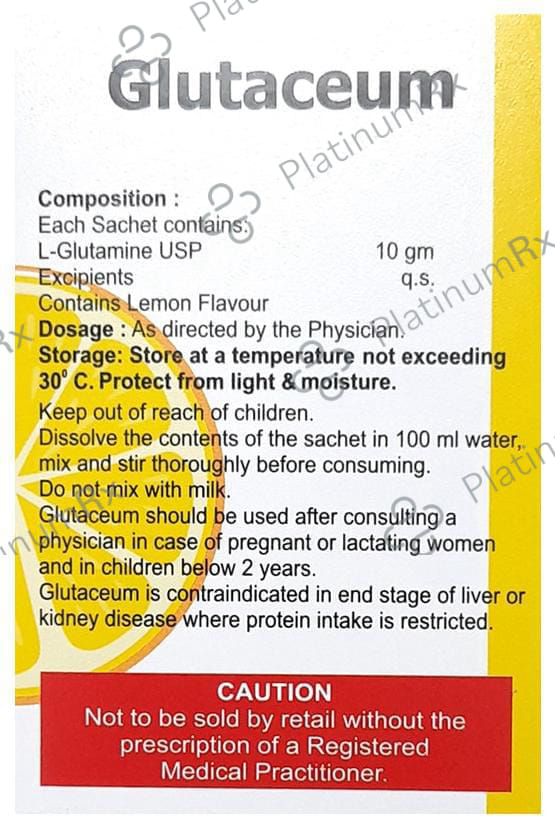 Glutaceum Oral Powder Lemon