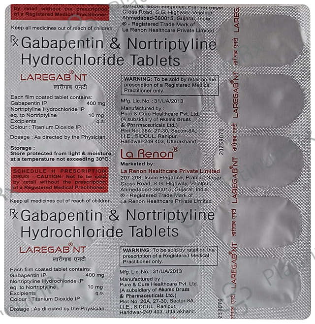 Laregab NT 400/10mg Tablet 15s
