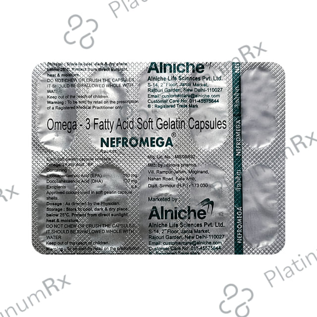 Nefromega 120/180mg Soft Gelatin Capsule 10s