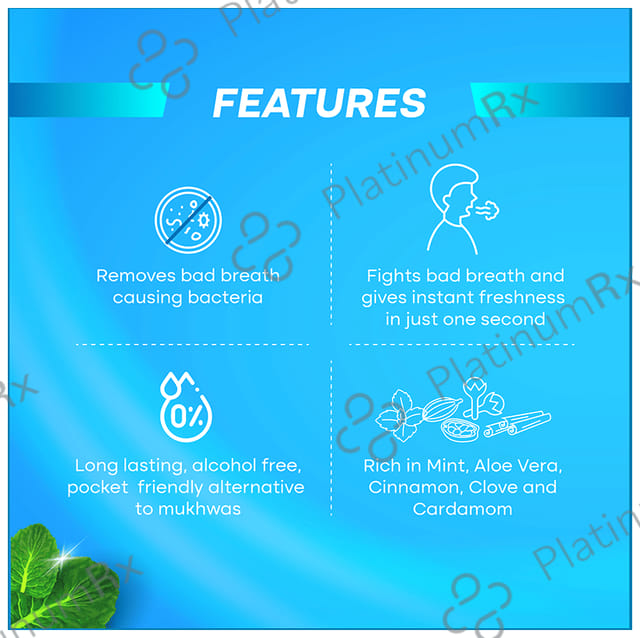 Smyle Sviz Minto Fresh Mouth Freshener Spray Cool Mint