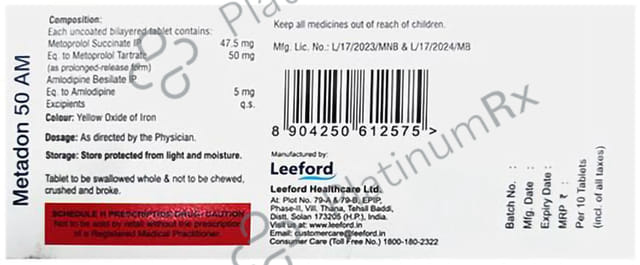 Metadon 50 AM Tablet PR