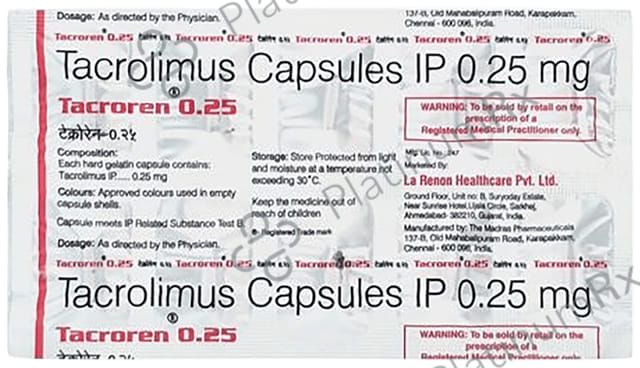 Tacroren 0.25mg Capsule