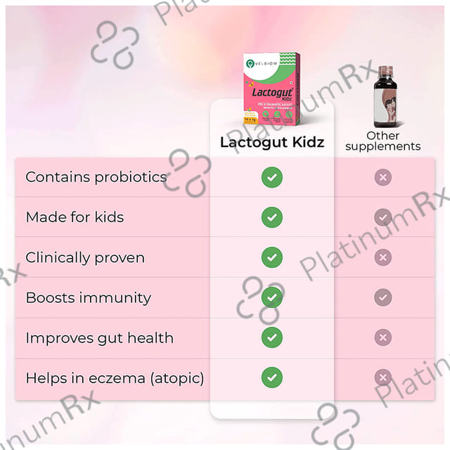 Velbiom Lactogut Kidz Sachet (1gm Each) Orange