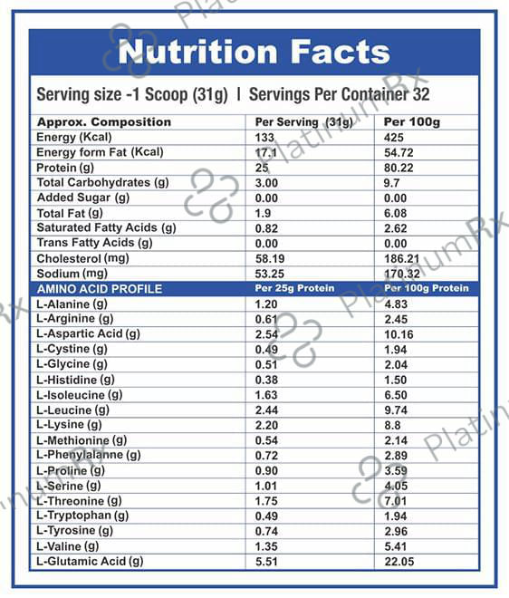 HealthXP 100% Whey Protein Vanilla Cup Cake 1 kg