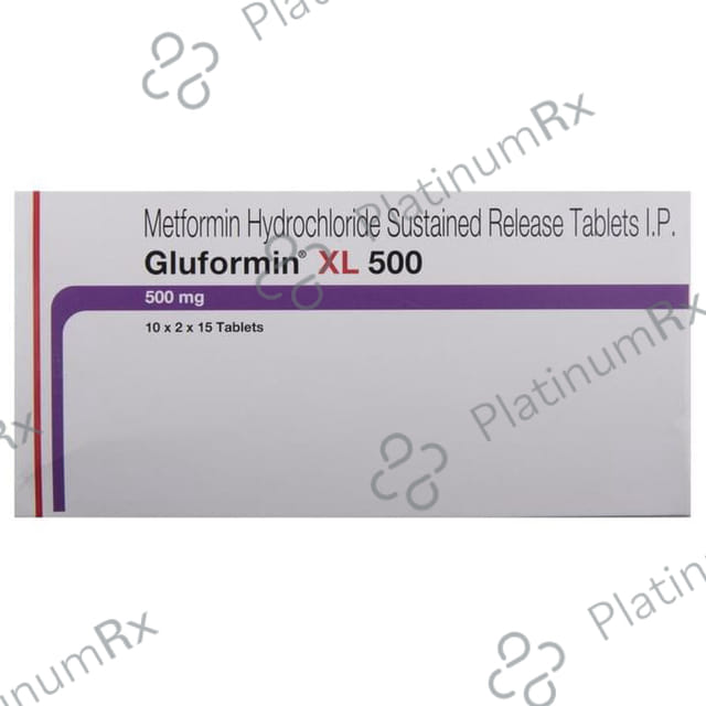 Gluformin XL 500mg Tablet PR 15s