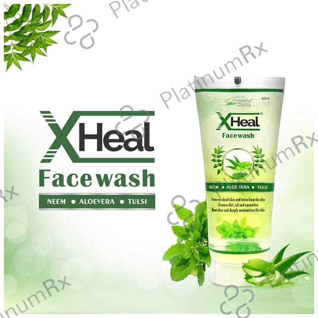 Healing Pharma X Heal Neem, Tulsi & Aloe Vera Face Wash (60ml Each) 2s