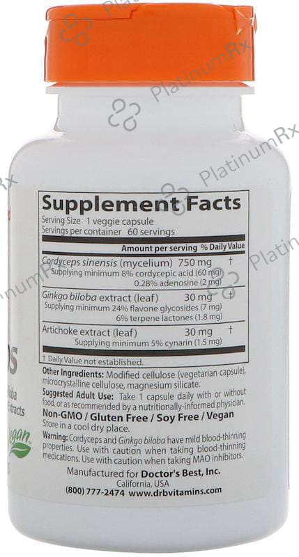 Doctor's Best Ultra Cordyceps Plus Capsule - For Energy, Stamina & Vitality