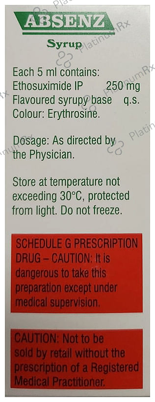 Absenz 250mg Oral Solution 100ml