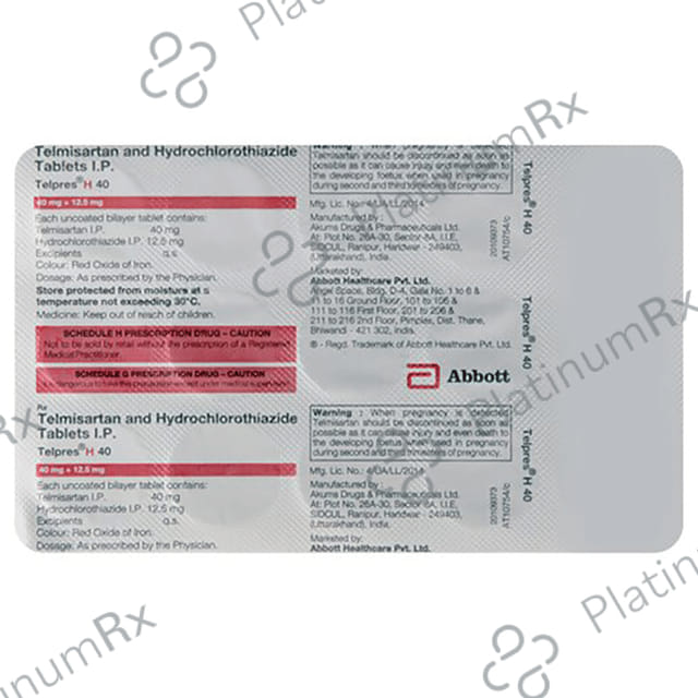 Telpres H 12.5/40mg Tablet 15s