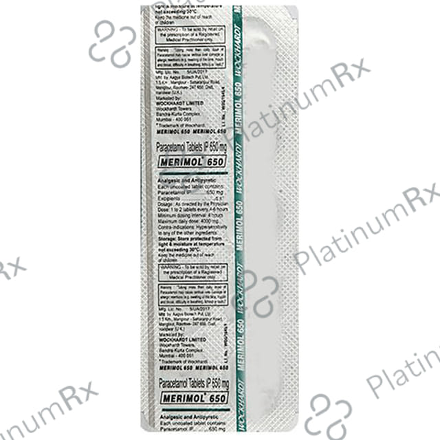 Merimol 650mg Tablet DT