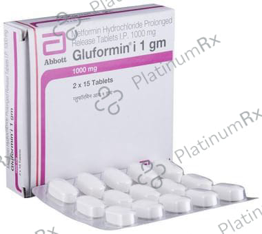 Gluformin I 1000mg Tablet PR 15s