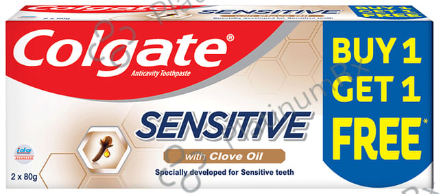 Colgate Sensitive Anticavity Toothpaste with Clove Oil (Mega Offer 2*80gm )