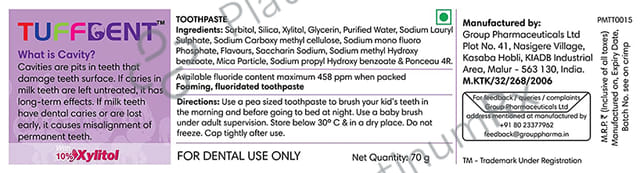 Tuffdent Children's Toothpaste (70gm Each) 1 Tube