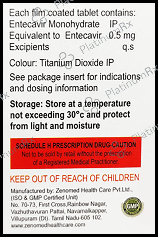 E Vir 0.5mg Tablet 30s