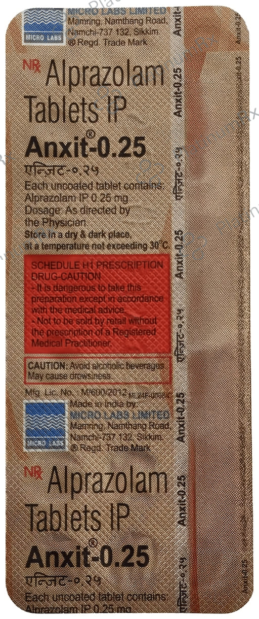 Anxit 0.25mg Tablet 15s