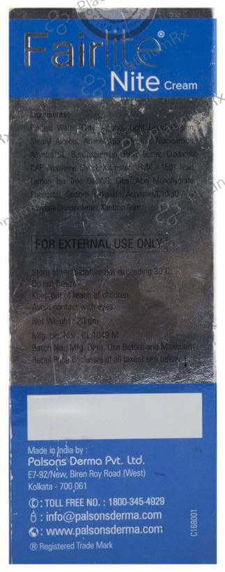 Fairlite Nite Cream 20gm