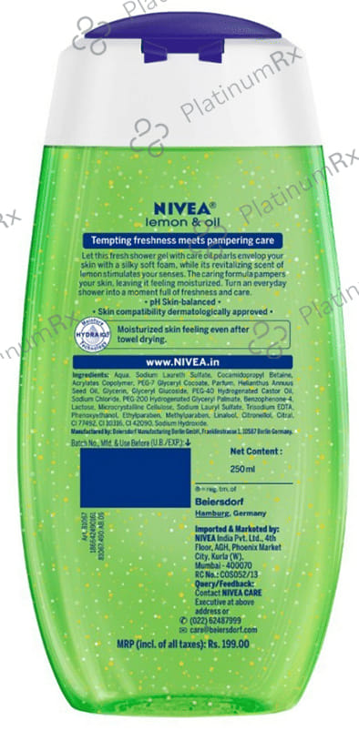 Nivea Lemon & Oil Nivea Shower Gel 250ml