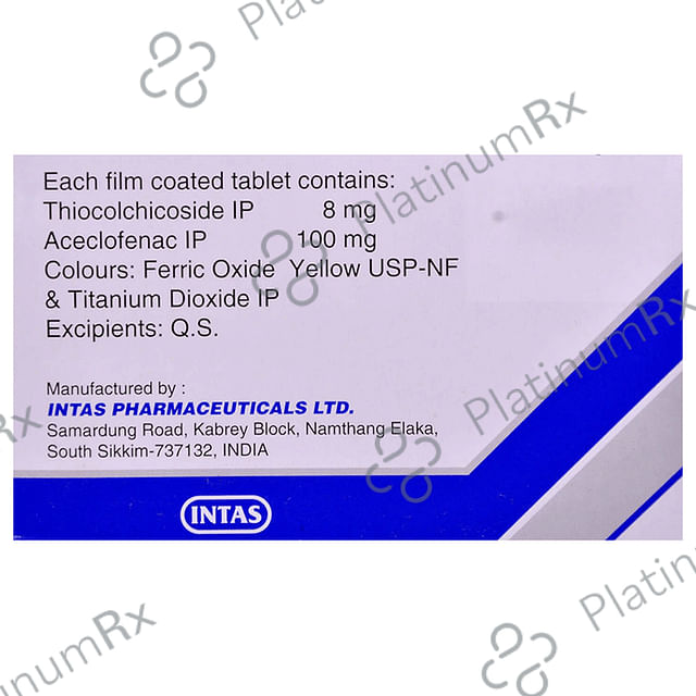 Hifenac TH8 100/8mg Tablet 10s