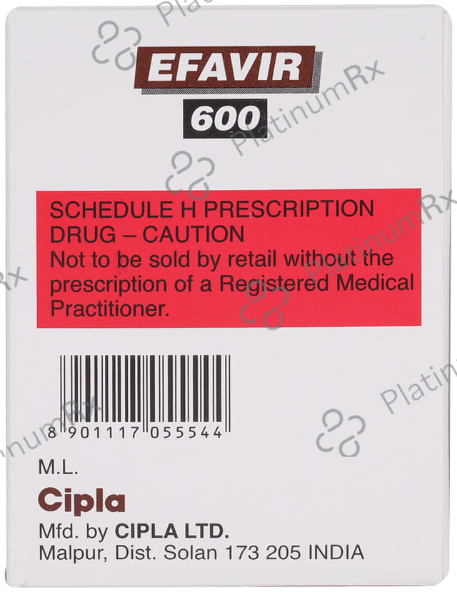 Efavir 600mg Tablet 30s