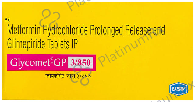 Glycomet GP 3/850mg Tablet PR 15s