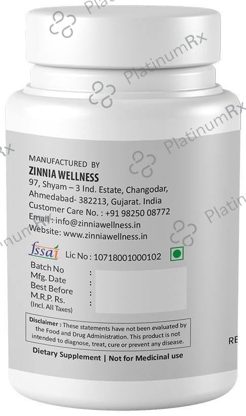 Zinnia Wellness Maca Root Extract Veggie Capsule