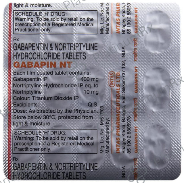 Gabapin NT 400/10mg Tablet 15s