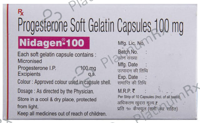 Nidagen 100mg Capsule 10s