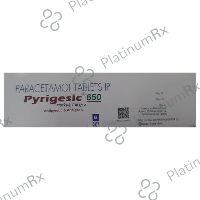 Pyrigesic 650mg Tablet 10s