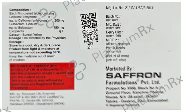 Mortega 200/150mg Tablet 10s