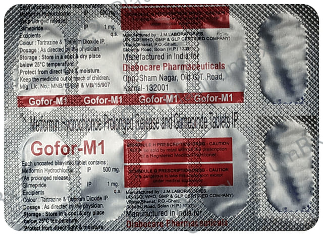 Gofor M 1mg/500mg Tablet PR