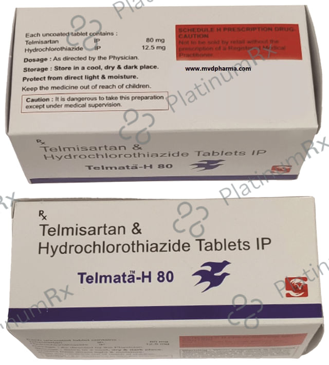 Telmata H 80mg/12.5mg Tablet