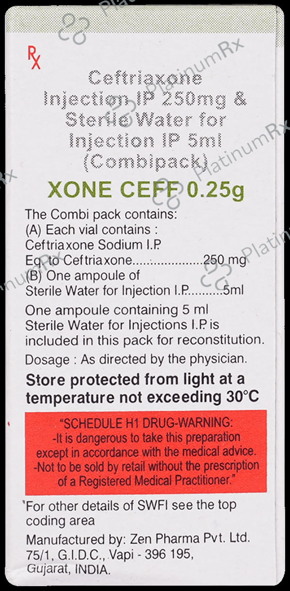 Xone Ceff 250mg Injection