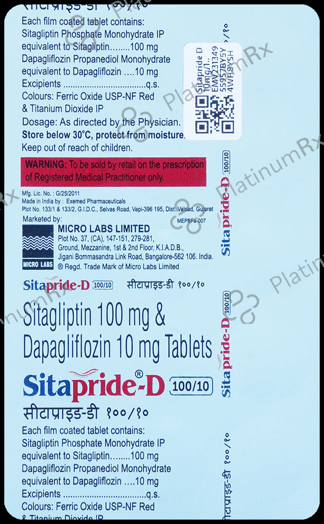 Sitapride D 10/100mg Tablet 15s