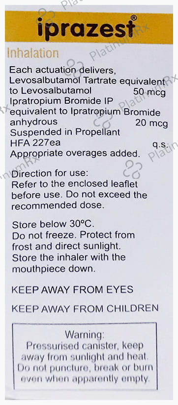 Iprazest 20mcg/0.05mg Inhaler 120MDI