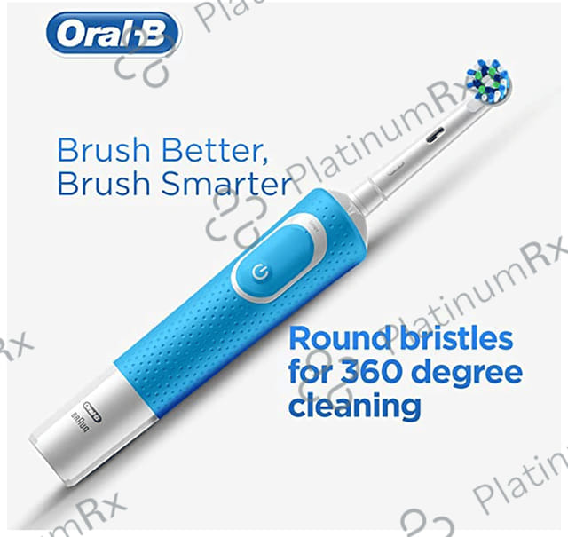 Oral-B Vitality 100 Braun Cross Action Electric Rechargeable Toothbrush Blue