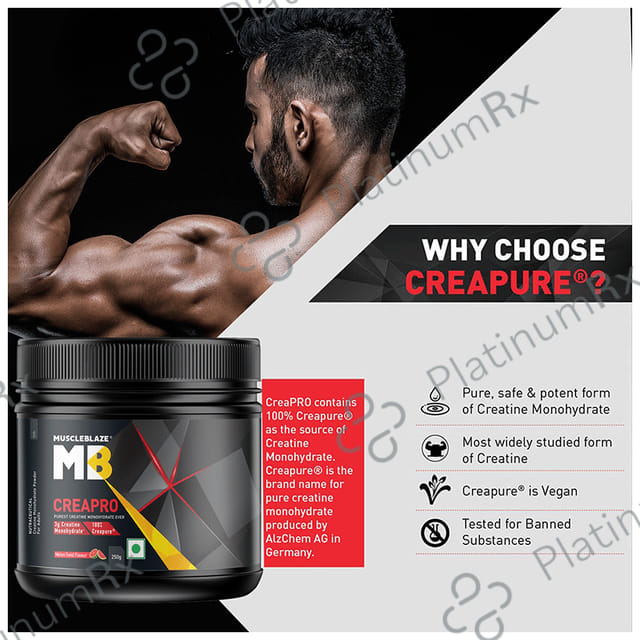 MuscleBlaze Creapro Creatine - With Creapure for Lean Muscles, Energy & Strength - Melon Twist