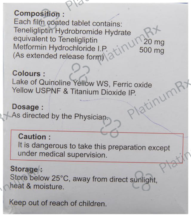 Tiban M 20/500mg Tablet ER 15s