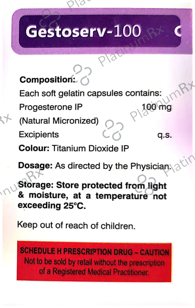 Gestoserv 100mg Softgel Capsule 10