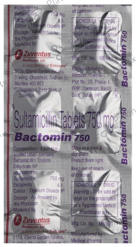 Bactomin 750mg Tablet 6s