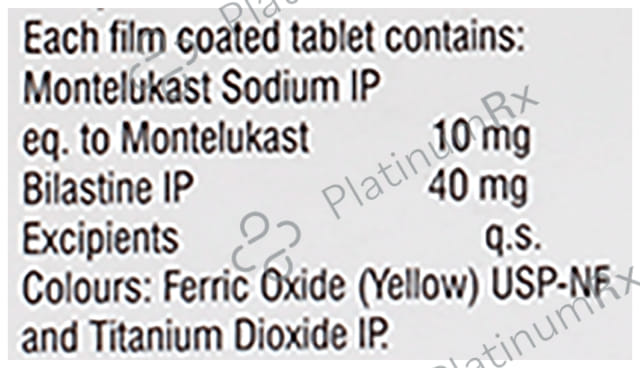 Montek BL 40/10mg Tablet 10s