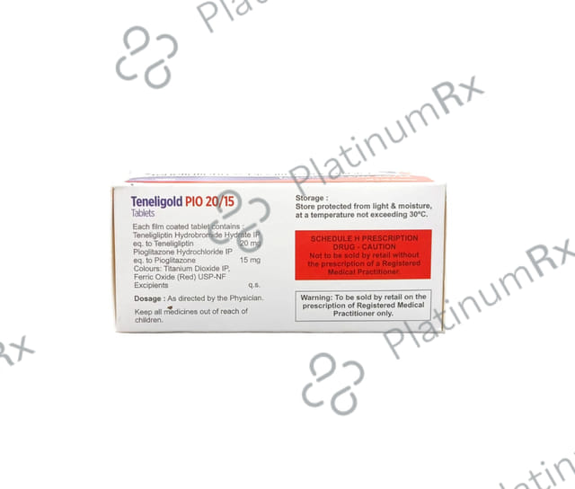 Teneligold Pio 20/15mg Tablet 10s