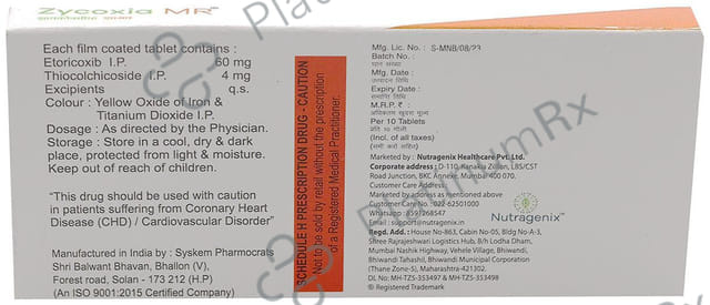 Zycoxia 60/4mg Tablet MR 10s