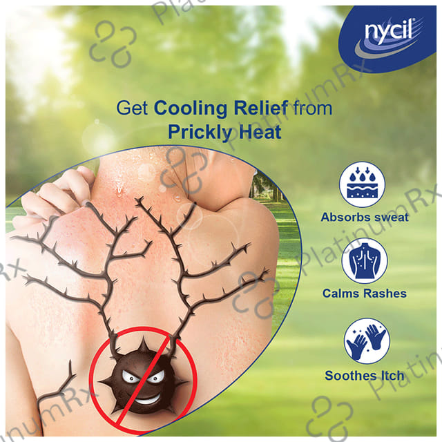 Nycil Germ Expert Cool Sandal Prickly Heat Powder with Nycil Cool Herbal 50gm Free
