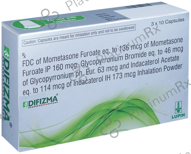 Difizma 63/173/160mcg Capsule 10s