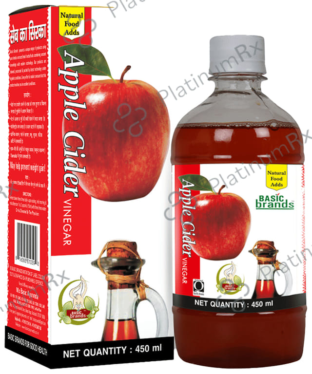 Basic Ayurveda Apple Cider Vinegar ACV for Weight Management 450 ml