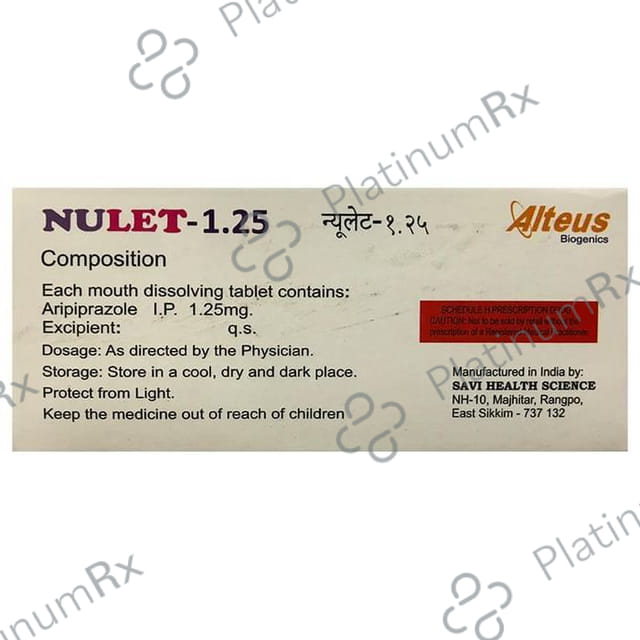 Nulet 1.25mg Tablet MD 10s